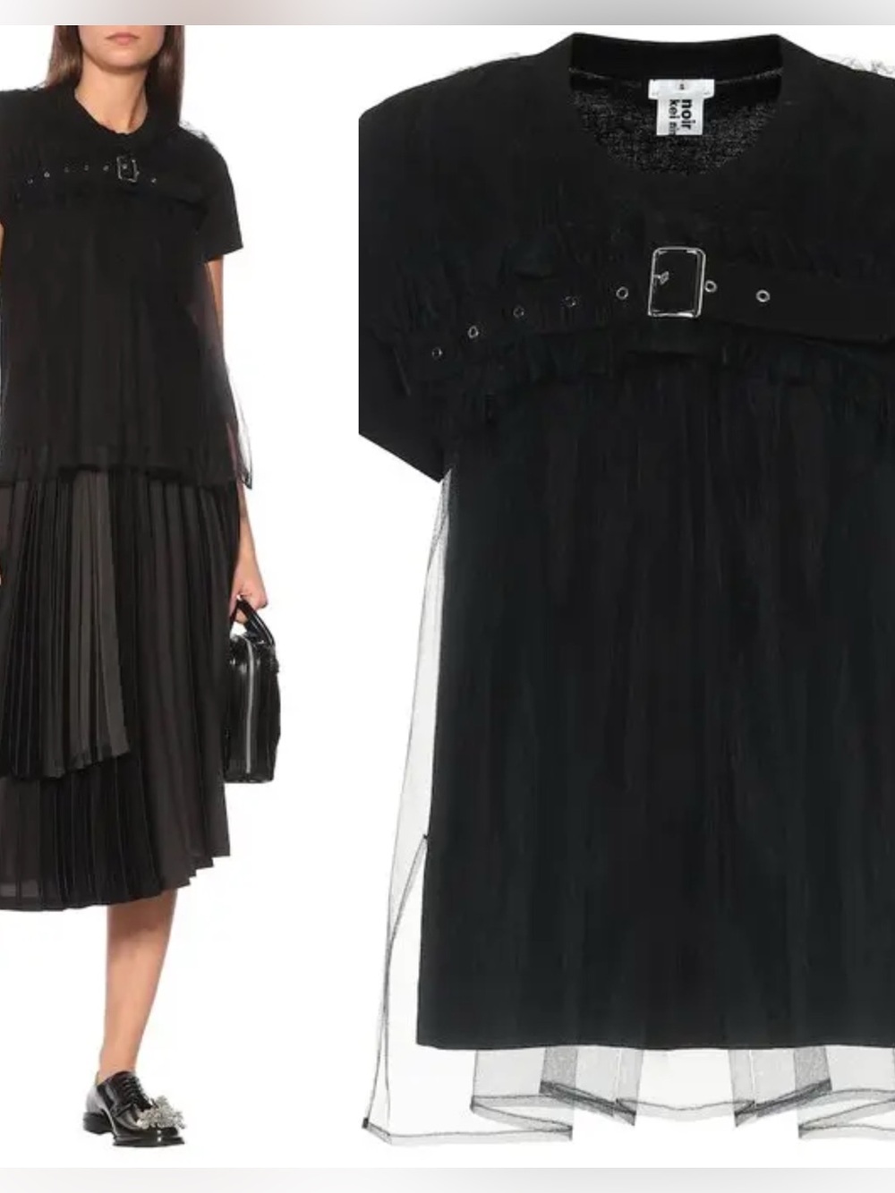 Noir Kei Ninomiya Cotton and Tulle Tee Small